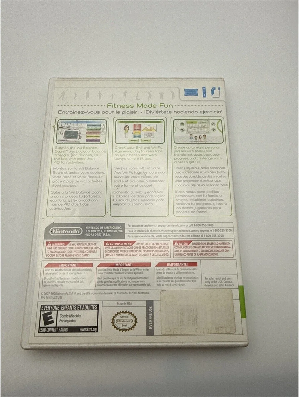 Wii Fit - Nintendo Wii Game CIB - No Board